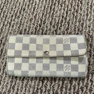 Louis Vuitton Damier Azur Porte Feuille Sarah Long Bifold Wallet
